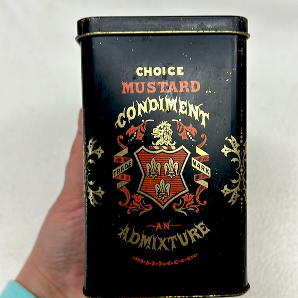 Vintage “Barringer &Brown’s” mustard’s tin with hinged lid  ENGLAND - Picture 4 of 9